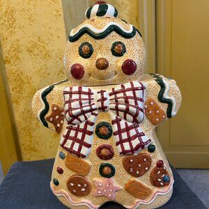 Gingerbread Cookie Jar  Vintage  Jay Import Co  large  Ceramic  9x12  made  199